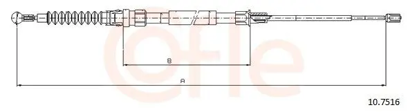 Handler.Part Cable, parking brake COFLE 107516 1