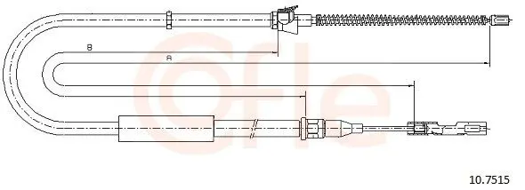 Handler.Part Cable, parking brake COFLE 107515 1