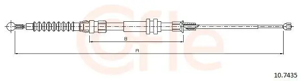 Handler.Part Cable, parking brake COFLE 107435 1