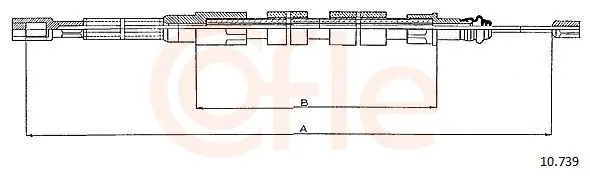 Handler.Part Cable, parking brake COFLE 10739 1