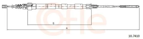 Handler.Part Cable, parking brake COFLE 107410 1