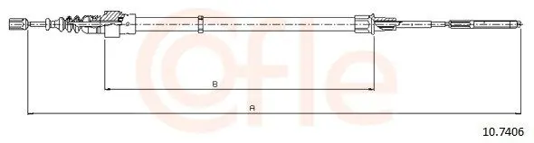 Handler.Part Cable, parking brake COFLE 107406 1