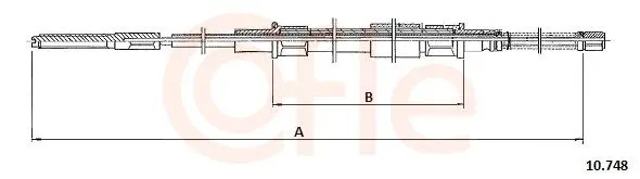 Handler.Part Cable, parking brake COFLE 10748 1