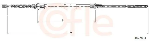 Handler.Part Cable, parking brake COFLE 107431 1