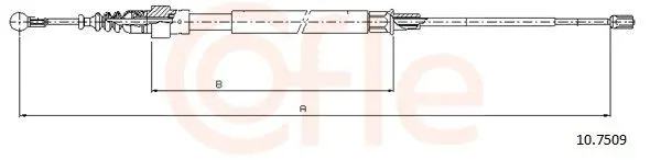 Handler.Part Cable, parking brake COFLE 107509 1