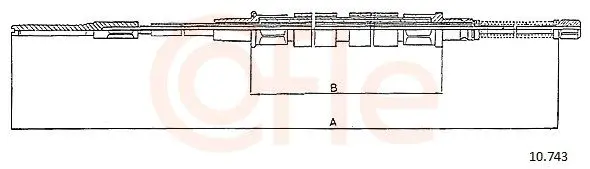 Handler.Part Cable, parking brake COFLE 10743 1