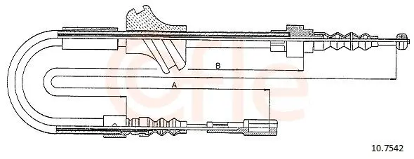 Handler.Part Cable, parking brake COFLE 107542 1