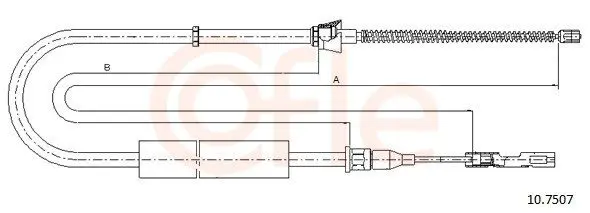 Handler.Part Cable, parking brake COFLE 107507 1