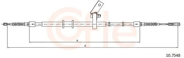 Handler.Part Cable, parking brake COFLE 107548 1