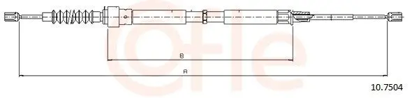 Handler.Part Cable, parking brake COFLE 107504 1