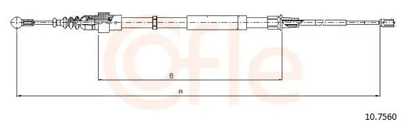 Handler.Part Cable, parking brake COFLE 107560 1