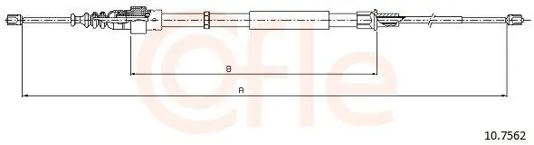 Handler.Part Cable, parking brake COFLE 107562 1