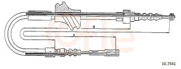 Handler.Part Cable, parking brake COFLE 107541 1