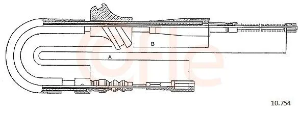 Handler.Part Cable, parking brake COFLE 10754 1