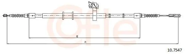 Handler.Part Cable, parking brake COFLE 107547 1