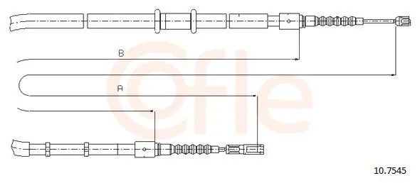 Handler.Part Cable, parking brake COFLE 107545 1