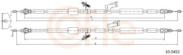 Handler.Part Cable, parking brake COFLE 105452 1