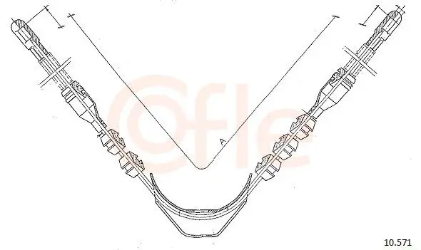 Handler.Part Cable, parking brake COFLE 10571 1