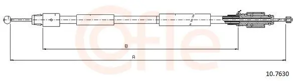 Handler.Part Cable, parking brake COFLE 107630 1