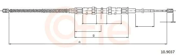 Handler.Part Cable, parking brake COFLE 109037 1