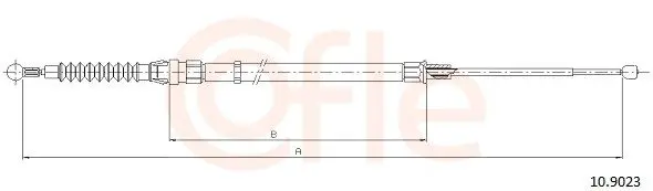 Handler.Part Cable, parking brake COFLE 109023 1