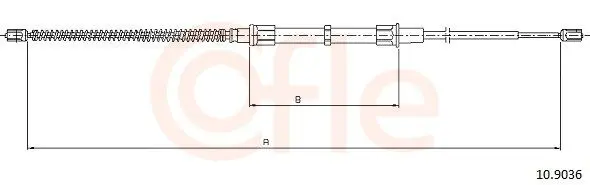 Handler.Part Cable, parking brake COFLE 109036 1