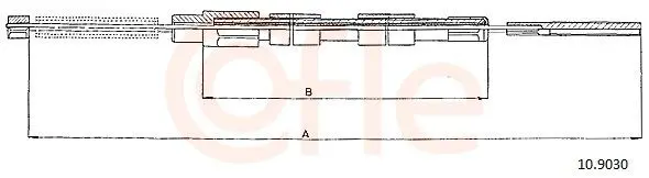 Handler.Part Cable, parking brake COFLE 109030 1