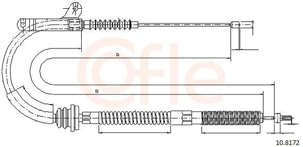 Handler.Part Cable, parking brake COFLE 108172 1