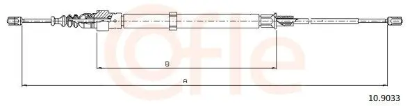 Handler.Part Cable, parking brake COFLE 109033 1