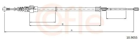 Handler.Part Cable, parking brake COFLE 109055 1