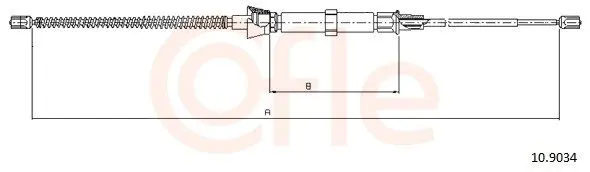 Handler.Part Cable, parking brake COFLE 109034 1