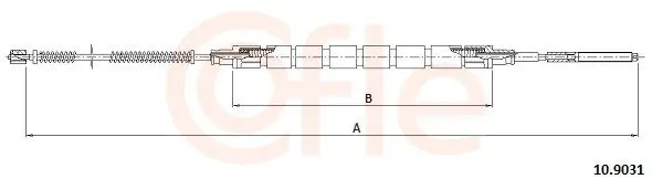 Handler.Part Cable, parking brake COFLE 109031 1