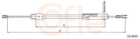 Handler.Part Cable, parking brake COFLE 109435 1