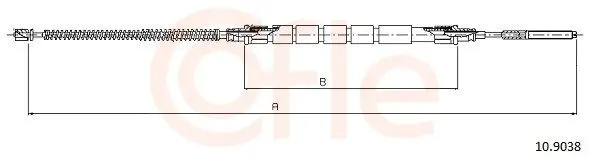 Handler.Part Cable, parking brake COFLE 109038 1