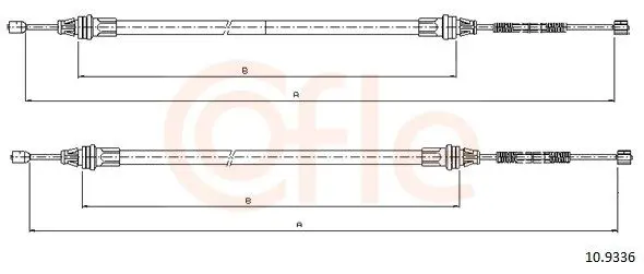 Handler.Part Cable, parking brake COFLE 109336 1