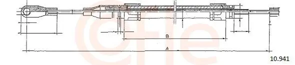 Handler.Part Cable, parking brake COFLE 10941 1