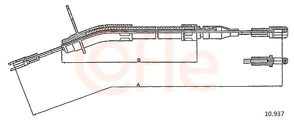 Handler.Part Cable, parking brake COFLE 10937 1