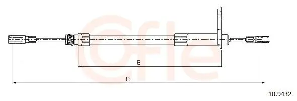 Handler.Part Cable, parking brake COFLE 109432 1