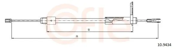 Handler.Part Cable, parking brake COFLE 109434 1