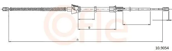 Handler.Part Cable, parking brake COFLE 109054 1