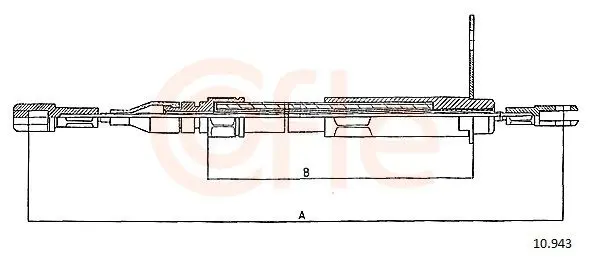 Handler.Part Cable, parking brake COFLE 10943 1