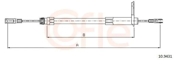 Handler.Part Cable, parking brake COFLE 109431 1