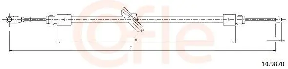 Handler.Part Cable, parking brake COFLE 109870 1