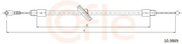 Handler.Part Cable, parking brake COFLE 109869 1