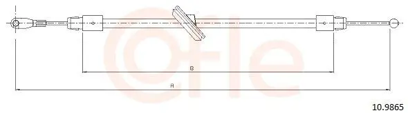 Handler.Part Cable, parking brake COFLE 109865 1