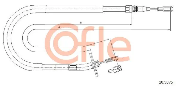 Handler.Part Cable, parking brake COFLE 109876 1