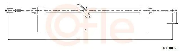 Handler.Part Cable, parking brake COFLE 109868 1