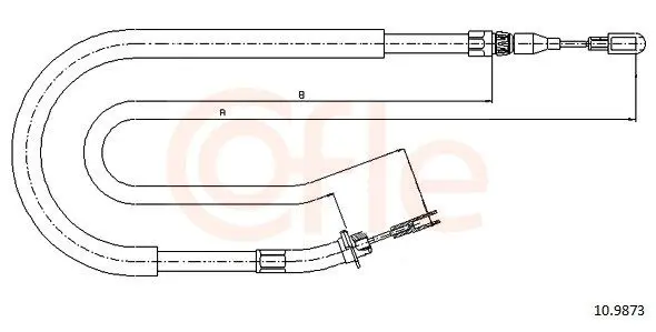 Handler.Part Cable, parking brake COFLE 109873 1