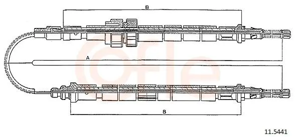 Handler.Part Cable, parking brake COFLE 115441 1