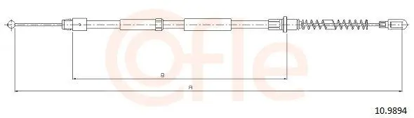 Handler.Part Cable, parking brake COFLE 109894 1